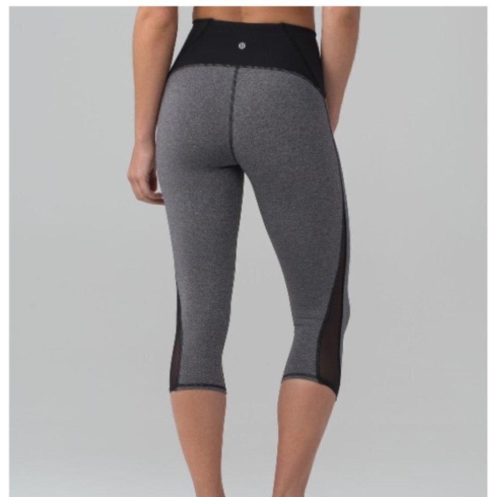 Lululemon Train Times Crop Black Gray M266